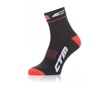 CTM Ponožky CTM XC, čierna/červená, 38-42 180,356 43-47 180,357