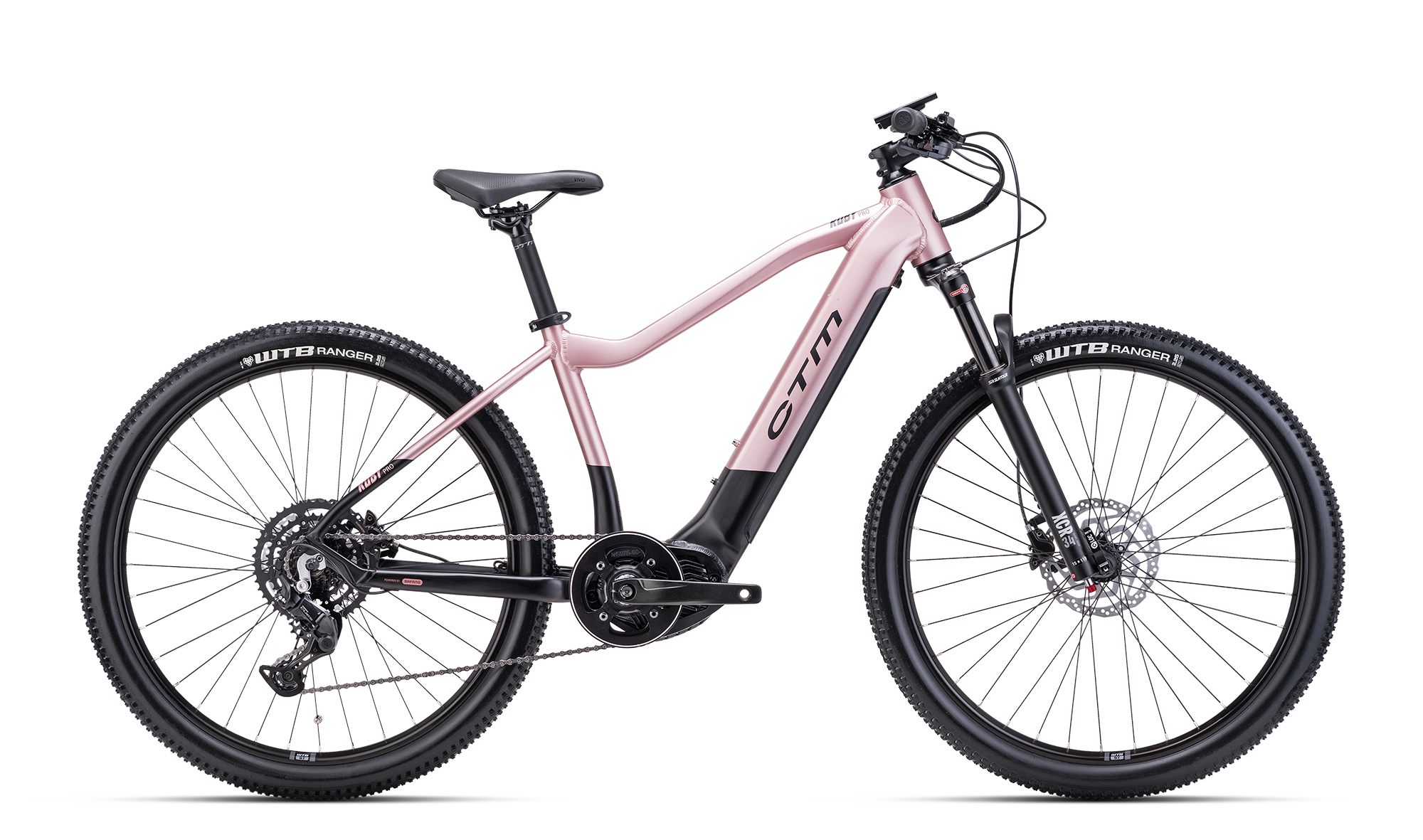 CTM Elektro RUBY 27,5"  L-18" mat.čierna/lesk. staroružová  224.356